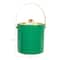 Hello Honey 1.5-Quart Enameled Stainless Steel Ice Bucket with Lid and Glass Knob, Gold Finish and Turquoise Color